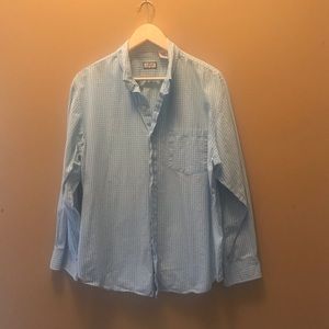 Men’s IZod 100% cotton button up dress shirt SZ Lg